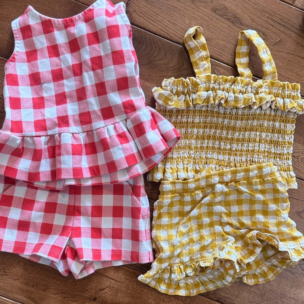 Gingham Checkered Sets 2T *see notes